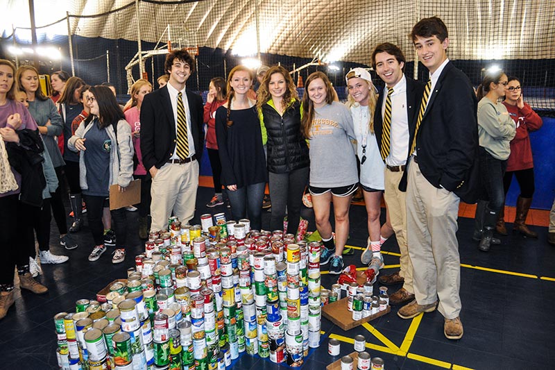 Sigma Nu UTK and Delta Gamma placed second in the Tower of Cans-05